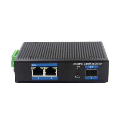 China Factory supply 10/100m 1 port 10/100m SFP 2 port rj45 Network Switch Ethernet Industrial Unmanaged Outdoor Industrial Switch ZXR12F-SFP for sale