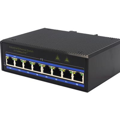 China Industrial POE 10/100/1000Base 6 Din Rail Rack Mount 8 Port Gigabit Ethernet Poe Switch for sale