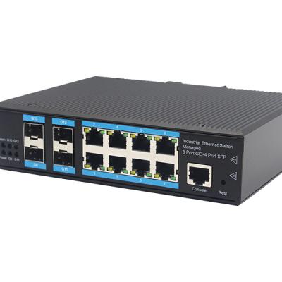 China Industrial Category 8 Port Handy 100/1000Mbps Network Switch 48V For IP Camera YH648GS-SFP for sale