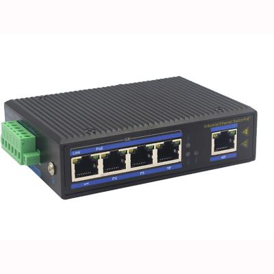 China POE port din rail mount switch 5 port 4 ethernet switch poe 48v for sale