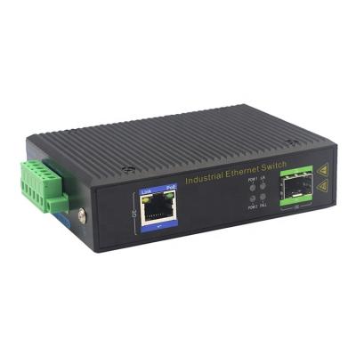 China 1port Rj45 unmanged industrial din rail switch POE with 1 SFP port YHD11GP-SFP for sale