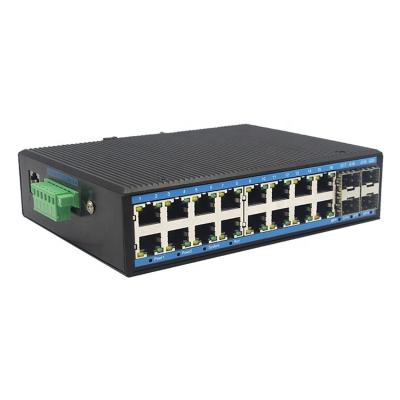 China Industrial Ethernet Switch 4/8/12/16/20 Gigabit Port Network Media Converter Full Ring-Protection YH6416GS-SFP for sale