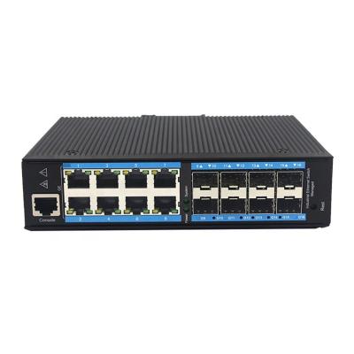 China 16 port industrial gigabit managed poe ethernet switch 48v YH688GS-SFP for sale