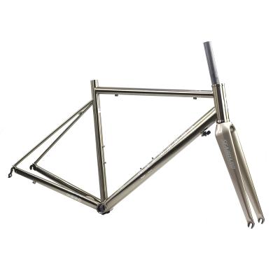 China Classic TSUNAMI CR03 Road Bicycles Chrome Frame Bike 700C CR-MO 4135 4130 Gauge Steel Brake Frameset Silver for sale