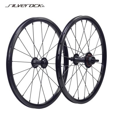 China SILVEROCK Folding Bikes NBR Alloy Wheels 16inch 349 Rim Caliper Brake External 3s 4s 5s For Brp BRO 3sixty Folding Bike Wheelset for sale