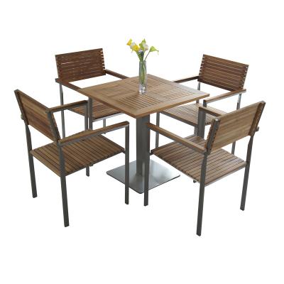 China Durable Stainless Steel Wood Outdoor Furniture for sale