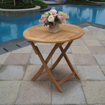 China Garden Durable Solid Wood Outdoor Folding Table for sale