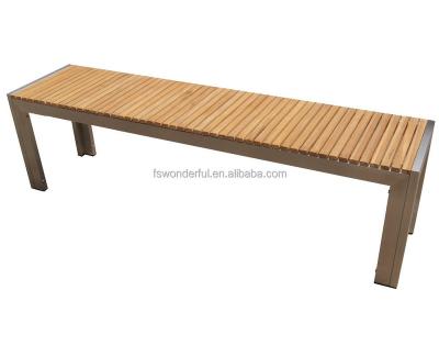 China Durable outdoor teak wood slats garden bench for sale