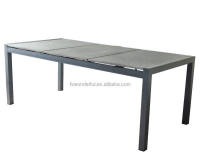 China Durable Outdoor Stainless Steel Granite Garden Table for sale