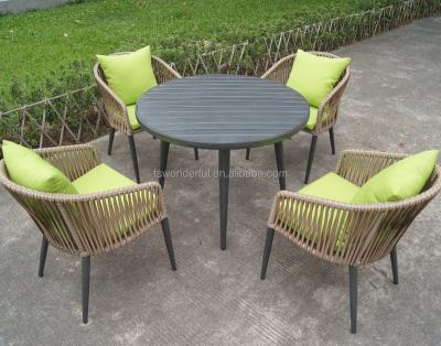 China Modern Patio Balcony Deck Round Table Wicker Chair for sale