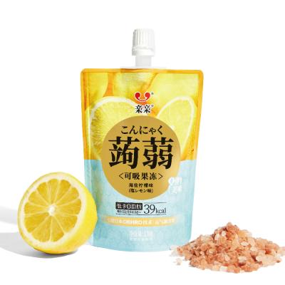 China Jelly Drink Salty Lemon Flavor konjac EFFECTIVE 130g /Healthy/Delicious/Konjak/0 calorie/low fat jelly/OEM for sale