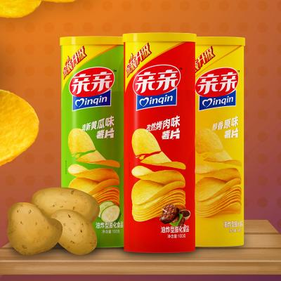 China Qinqin Food Supplies Natural Snacks Canned OEM Packaging Potato Chips for sale