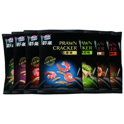 China New Roasted Snack Pack 80g Prawn Cracker Stick Various Flavor Non-Fried Healthy Food Puffed Seafood Snacks OEM Manufacturer Wholesale for sale