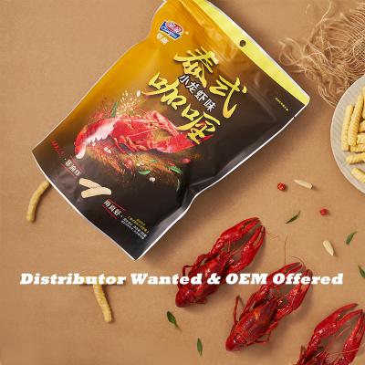 China Thai Seafood Gurry Flavor/80g/Non-Fried/Healthy Dry Crispy Puffed /Biscuit/Fashion Puffed Crawfish Snack (Real Prawn/Shrimp) for sale