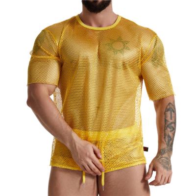 China Silk / Cotton Custom OEM See Through Sexy Tank Top Men's Sexy Mesh Lingerie Set Gay Sex Boxer Brief Underwear for sale