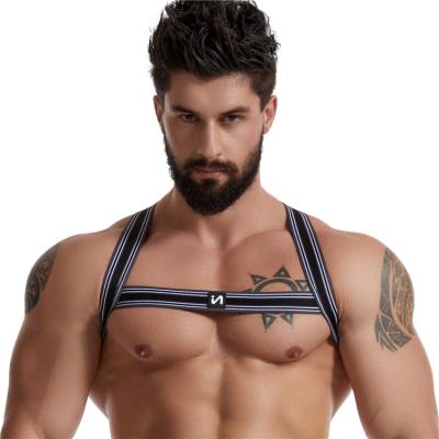 China Sexy Leather Shoulder Pads Harness For Men Body Strap Cage Bondage Lingerie Body Harness Underwear Leather Belt for sale