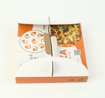 China Wholesale Price Recyclable Custom Sized Portable Home Packing Fast Delivery Folding Fast Food Plane Corrugated Cardboard Pizza Boxes for sale