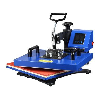 China Printable High Quality Flat Product Swing Head Tee Shirt Heat Transfer Press Machine for sale