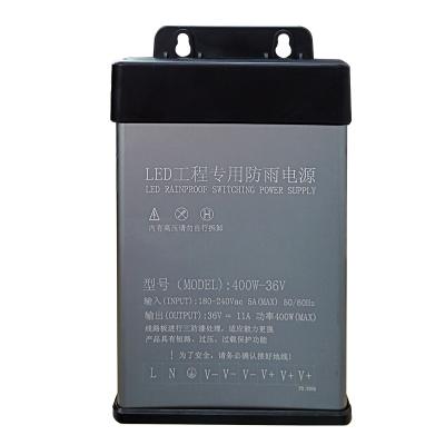 China Rainproof Switching Power Supply AC 170V-265V to DC 12V 24V 400W Outdoor LED Light Transformer Transformer Diver ZYFY2-12400/24400 for sale