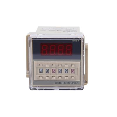 China DH48S Digital Time Relay Sealed Cycle Control Digital Display With Restore Function With 8 Pin Relay Base for sale