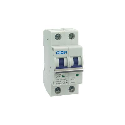 China 2P 500V Miniature DC Circuit Breaker DC MCB Safety Overcurrent Breaker For DC Circuit 10-63A Type 7-63 6KA for sale