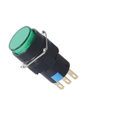 China 3A 220VAC 12mm LED Push Button Switch 3 Position Push Button Switch LA156-11AG LA156-11AG for sale