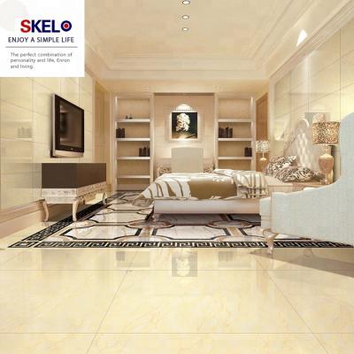 China Interior wall floor tile 800x800 yellow high gloss glazed glazed ceramic salon polished floor tiles for sale for sale