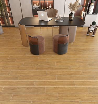 China Rustic Tiles 150*900mm Beige Color Rectify Porcelain Tile Wood Living Room For Sale for sale