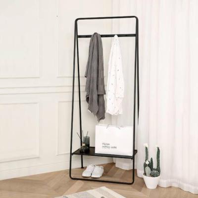 China 2021 Modern New Design Fashion Metal Boutique Clothing Rack Hanger Display Rack Living Room Cloth Rack for sale