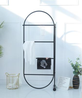 China Modern simple bathroom clothing store coat rack multifunctional mental clothing store display rack for sale