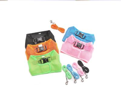 China Wholesale Custom Lights Best Selling Dog Harness With Matching Dog Leash Mesh Harness Vest for sale