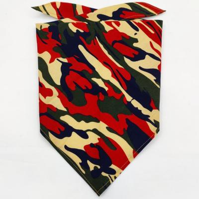 China Pet Stored Supplies Puppy Triangle Scarf Camouflage Pattern Printing Dog Bandanas for sale