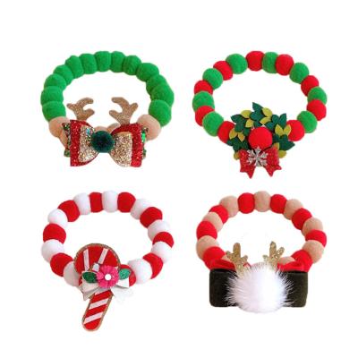 China Custom Wholesale Christmas Lights Pet Supplies Cute Elastic Adjustable Dog Collar for sale