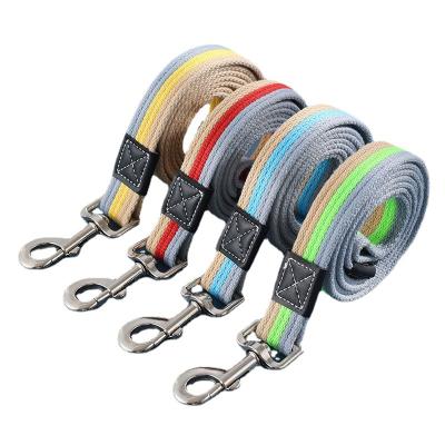 China Lights Wholesale Pet Supplies Pet Walking Leash Canvas Outdoor Training Dog Leash for sale