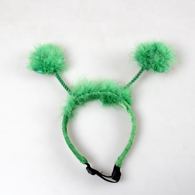 China Factory Sale Pet Teddy Accessories Headgear Christmas Green Stocked Dog Head Circle Hot for sale