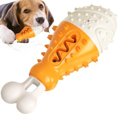 China Environmentally Stored Toy Dog Clean Teeth Turkey Pet Molar Leg Food Leaking Dog Chew Toys for sale