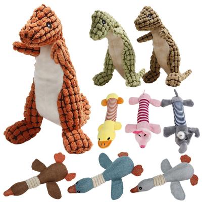 China Hot Selling Wholesale Dogs Amazon Pet Supplies Pet Toy Bites Dinosaur Dog Plush Toys for sale