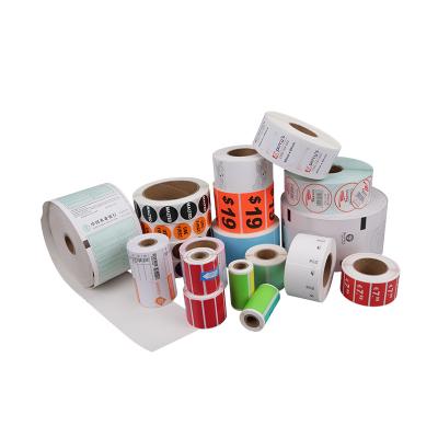 China Barcode Jumbo Roll 80g Semi Gloss Paper Adhesive Label Sticker Paper for sale