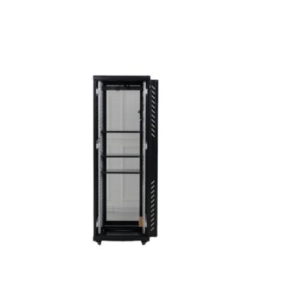 China SPCC Network 37U Cabinet Front Door Tempered Glass Equipment High Quality Cold Rolled Steel Cabinet 19 Inch Cold Rolled Steel Plate Fillet Door for sale