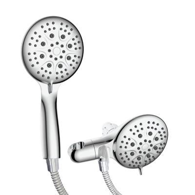 China Handheld Dual Bar High Pressure Shower Head In-1 Spray 2 System Without Dual Bar With PowerPulse Massage for sale