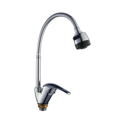 China Sense Faucets Taizhou Cold Water Single Lever Hot Zinc Kitchen Faucet Mixer Flexible Mixer Tap for sale