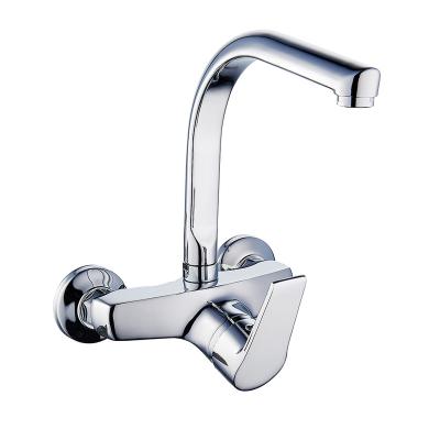 China Taizhou OEM Modern Single Lever Hot Flexible Cold Water Sink Wall Mounted Faucet for sale