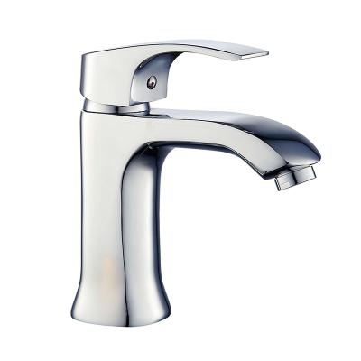 China New Modern Zinc Pillar Faucets Metered Hot Cold Water Single Handle Basin Faucet for sale