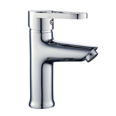 China Joy Bathroom Cheap Price Brass Hot Metered Cold Water Single Lever Basin Mixer Taps for sale