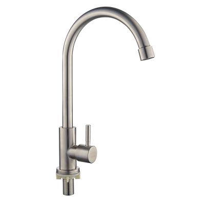 China Contemporary Two Way Cold Water Stainless Steel Faucet Kitchen Sink Mixer Tap for sale