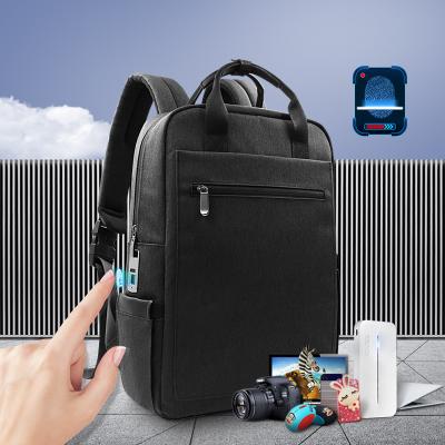 China Newest Anti Theft Anti Theft Shoulder Strap Password Customized Business Travel Laptop Bags Increase Fingerprint Backpack for sale