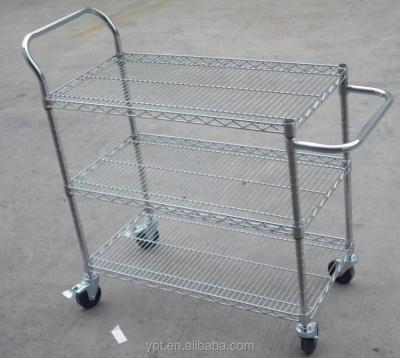 China Durable YP-G05 SMT stainless steel cart/anti-static trolley/ESD SMT workshop cart for sale