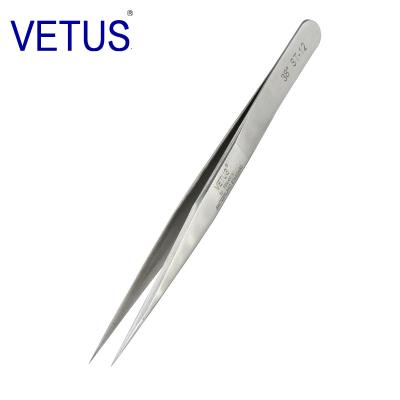 China Vetus ST-12 Anti-Static Stainless Steel Tweezers For Eyelash Extension/Silver Phone Repairing Handtool/ST-12 Tweezers for sale