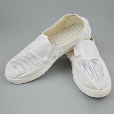 China ESD shoes/PVC anti-static white anti-static shoe unique mesh N14 canvas shoes/white cleanroom net shoe for sale