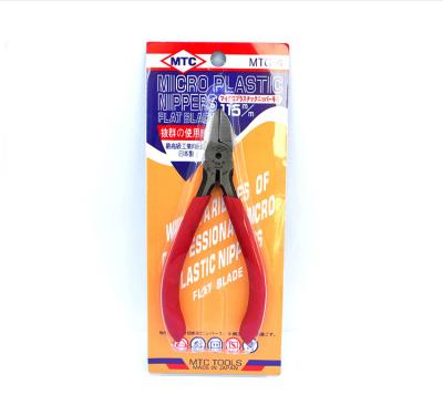 China 4.5 Inch Flat Round Nose Cutting Cutting Pliers MTC-4 115mm Plastic Cutters for sale